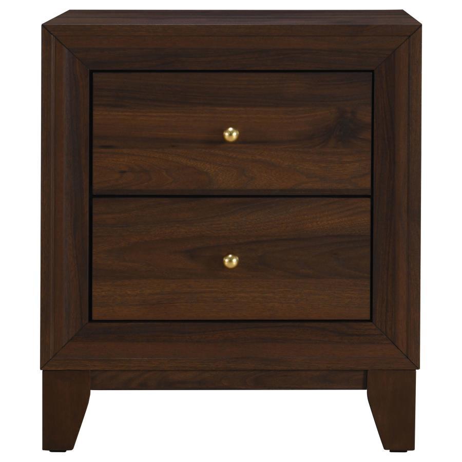 Welsley - 2-Drawer Nightstand Bedside Table - Walnut Coaster Fine Furniture
