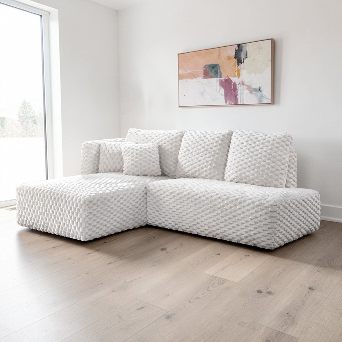Manya - Sectional Sofa - Ivory Acme