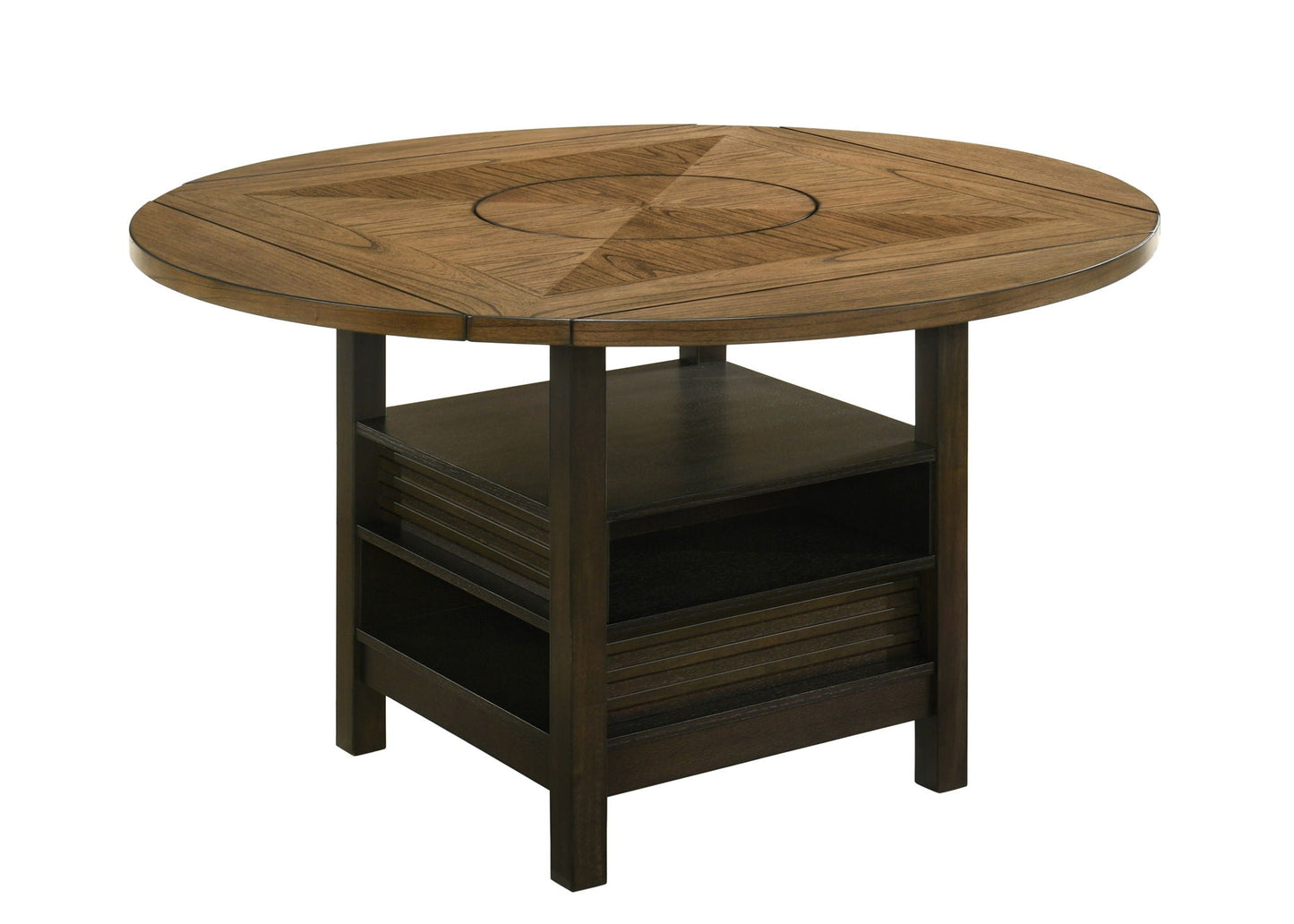 Oakly - Counter Height Table - Charcoal / Light Brown Crown Mark