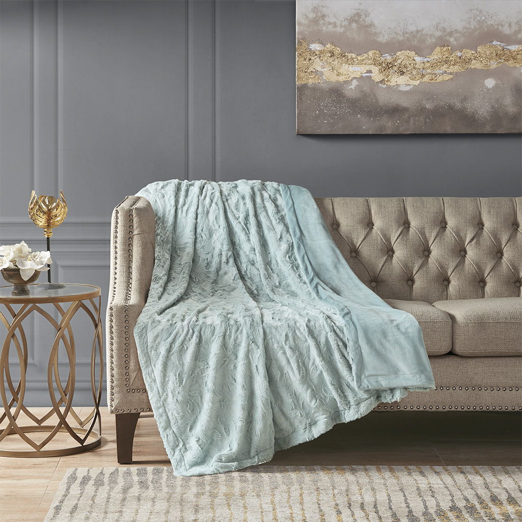 Zuri - Oversized Throw - Aqua Madison Park