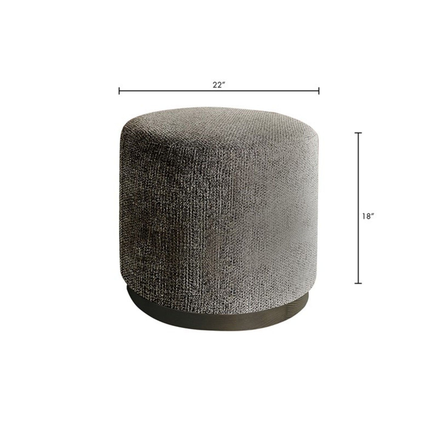Oval Accent Ottoman - Brown JLA