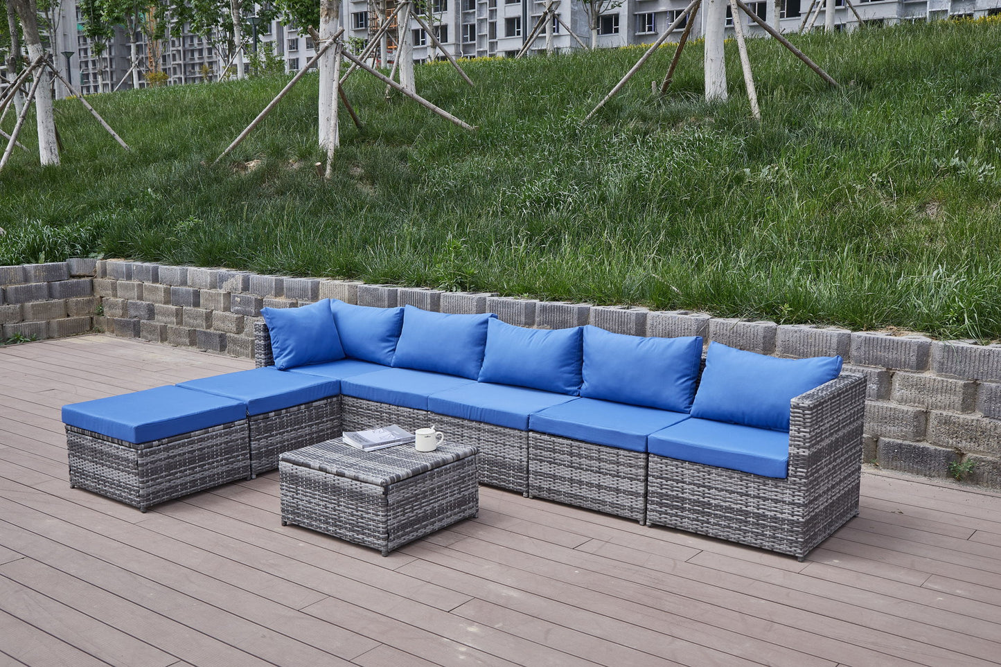 Patio Sofa With Cushions Home Essentials
