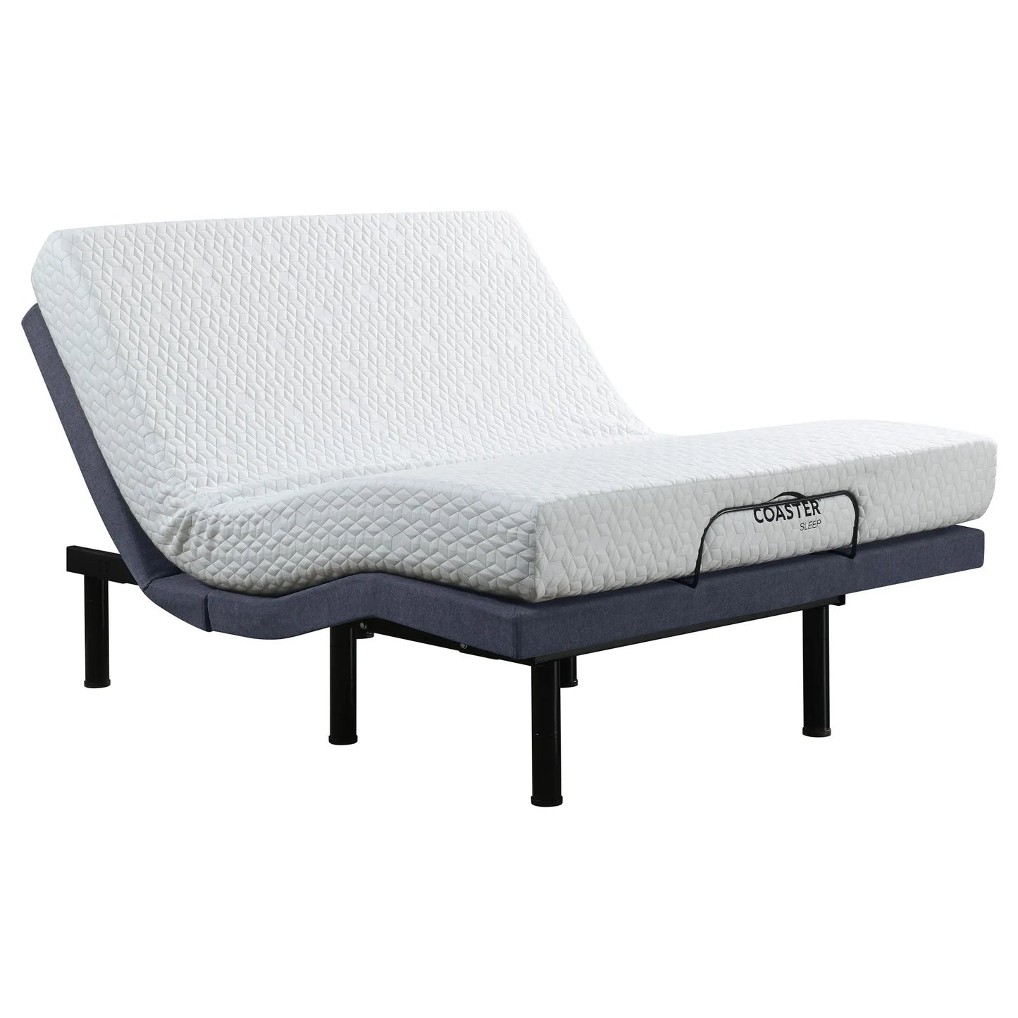 California King Adjustable Bed Base With Ergonomic Support And Wireless Remote Control - Black Furniture Max