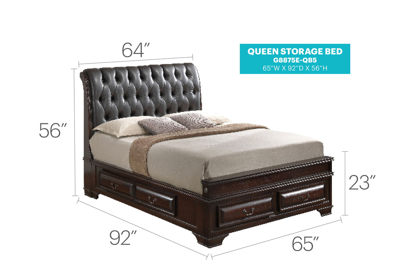 LaVita - Storage Bed Elegant Transitional Glory Furniture