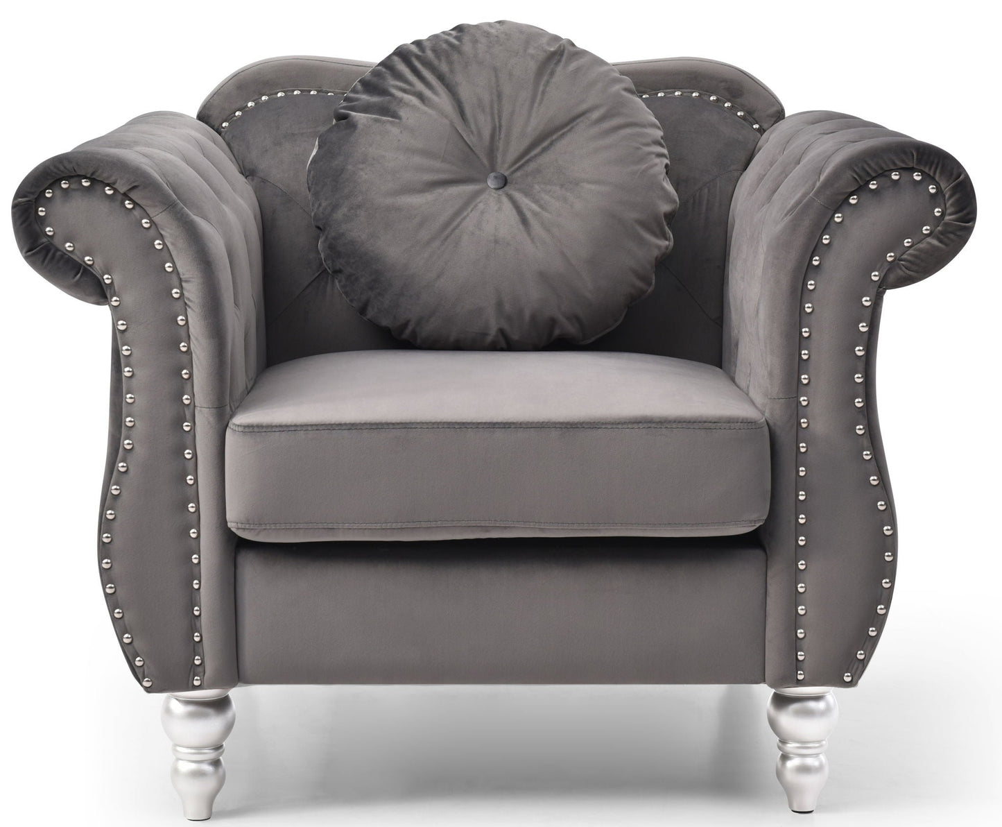 Chic Transitional Flared Arm Chair Glory Furniture