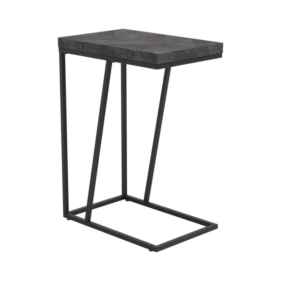 Carly - Expandable Engineered Wood C-Shaped Side Table CoasterEveryday