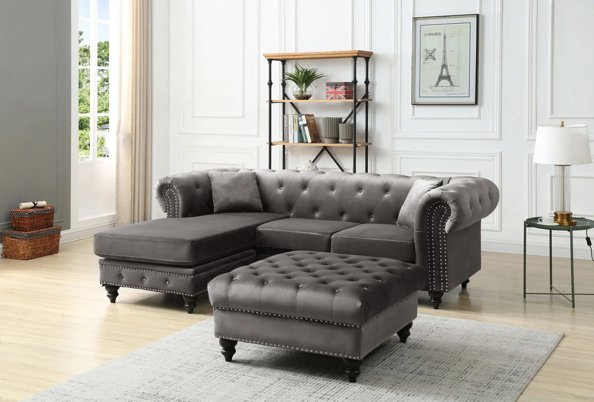 Nola - Luxurious Design Sofa Chaise Glory Furniture