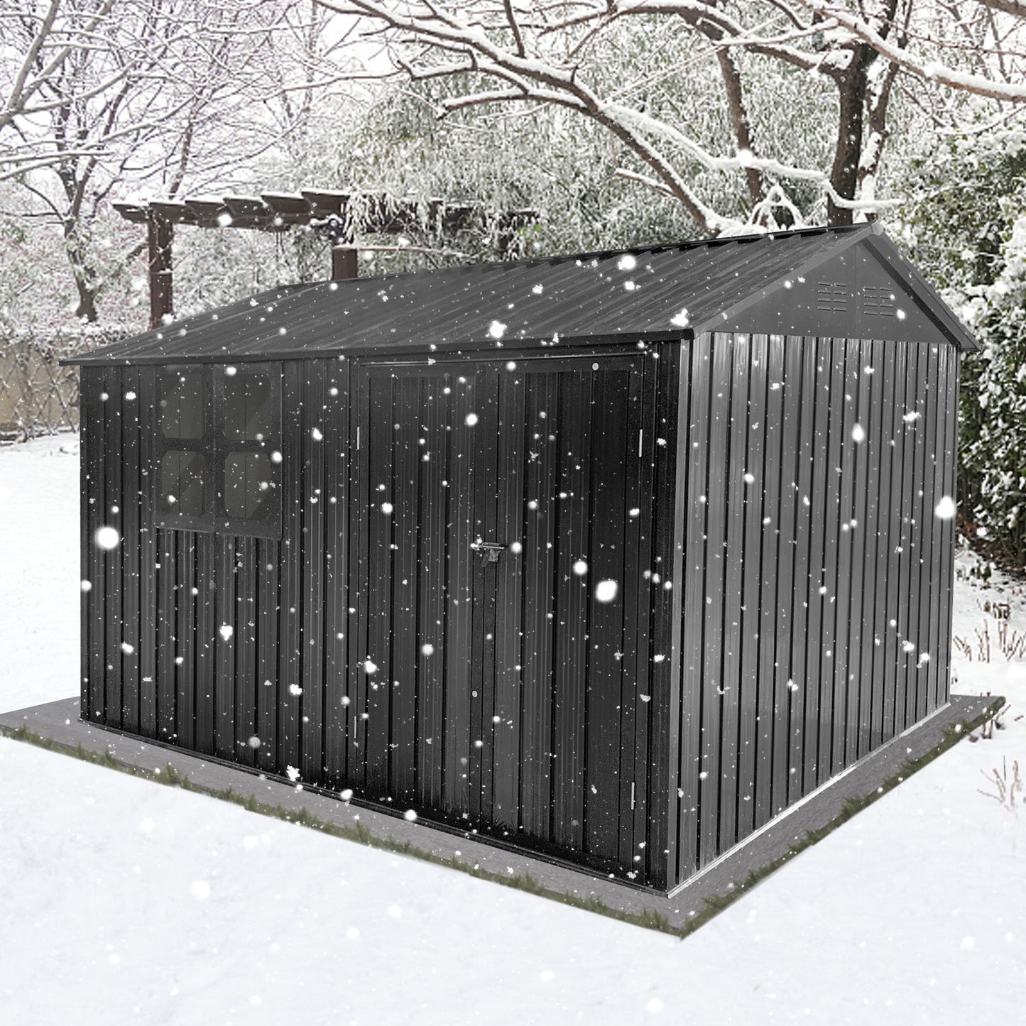 10' x 8' Garden Sheds Outdoor Storage Sheds With Window Daily Nest