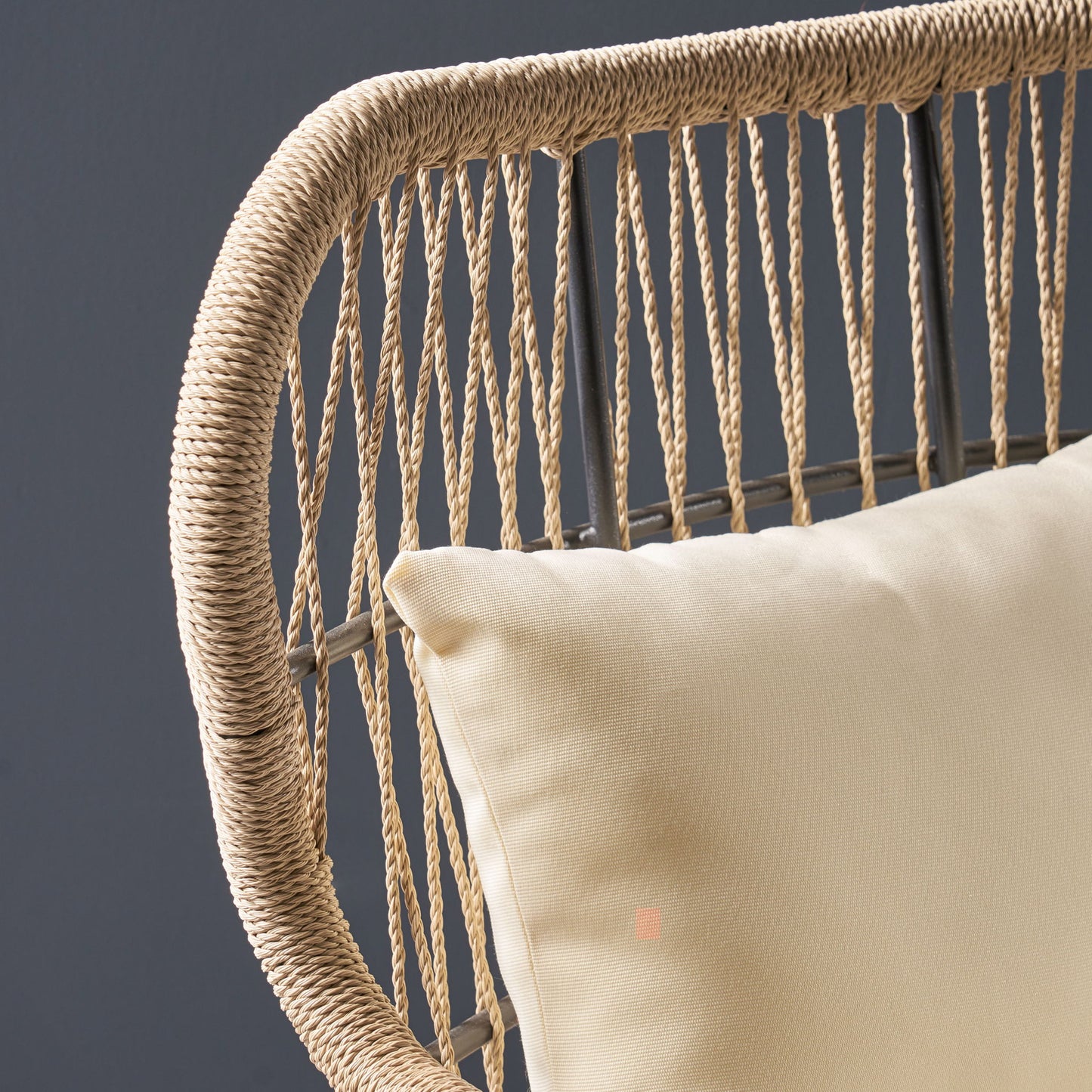 Southport - Club Chair With Woven Rope And Cushions Noble House