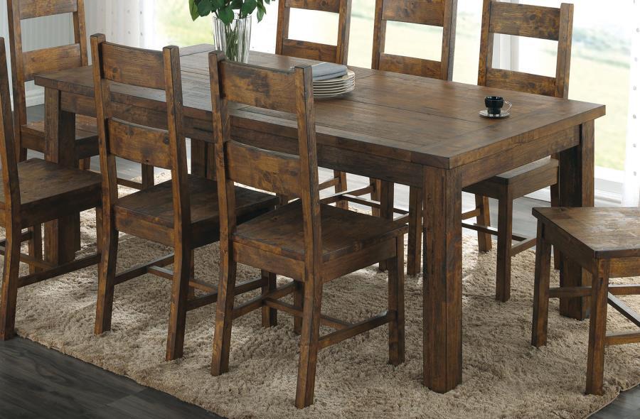 Coleman - Rectangular Dining Table - Rustic Golden Brown - Snoozhouse