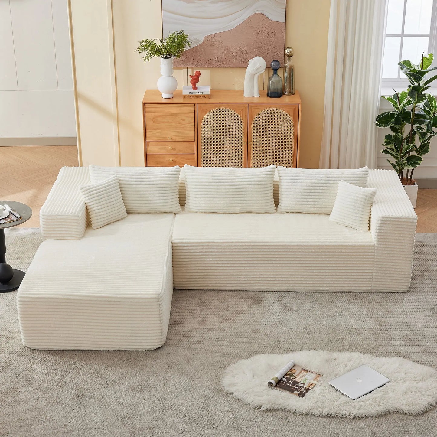 Modular Sofa With Golden Square Legs Home Essentials