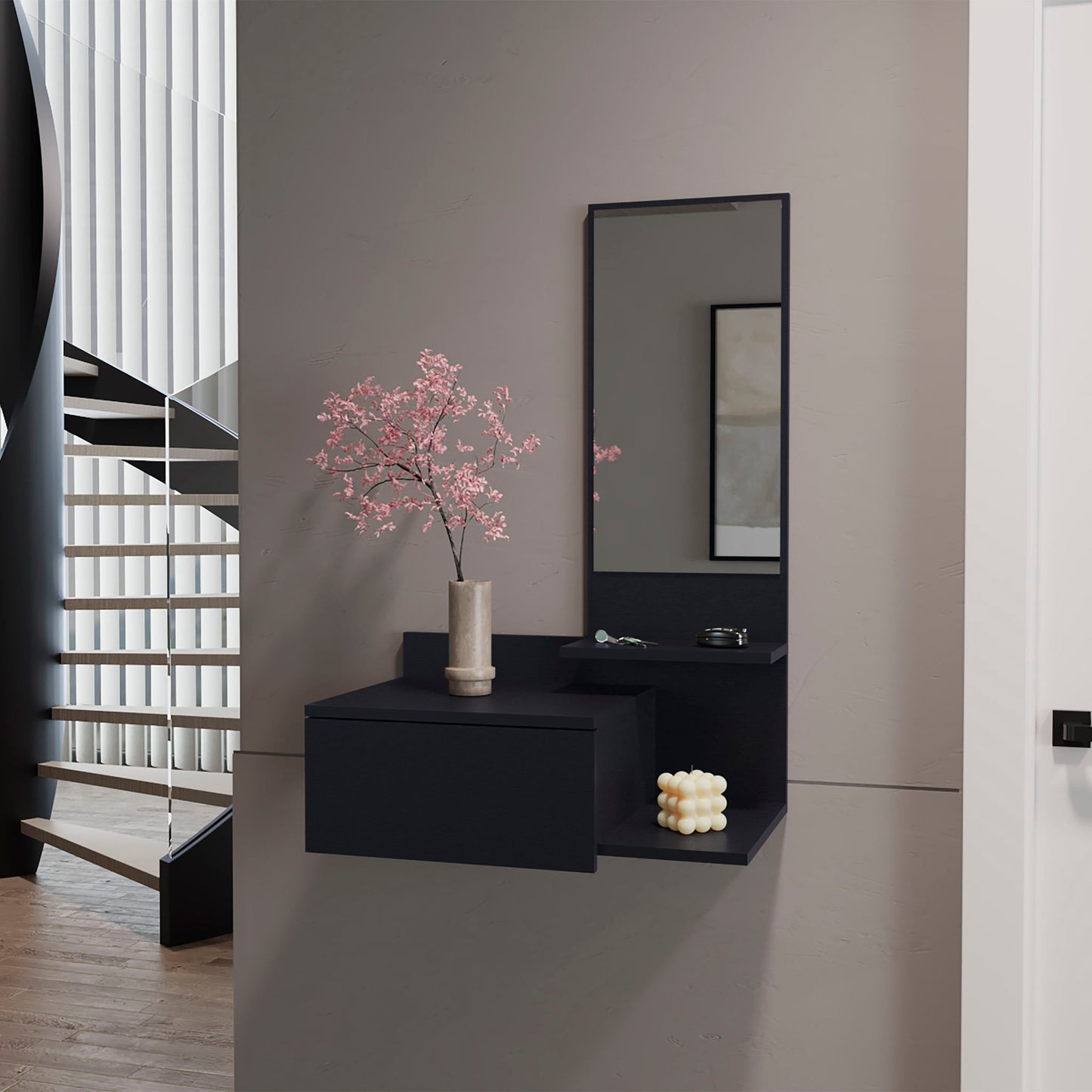 Lowell - Floating Hallway Cabinet Home Essentials