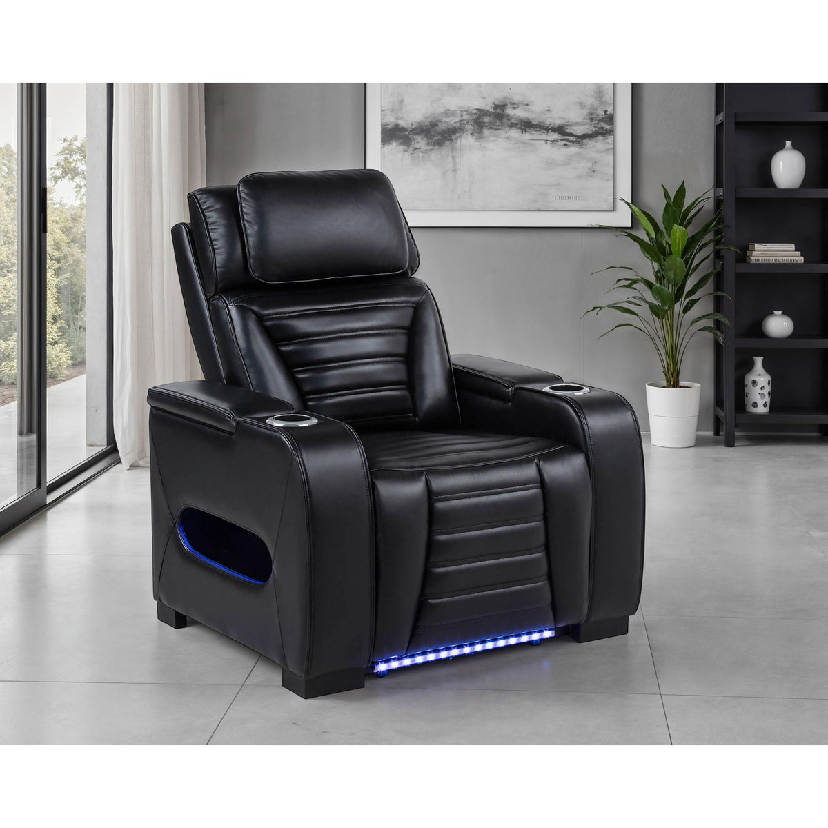Isadora - Power Recliner With Dual Power Adjustments - Black Furniture Max