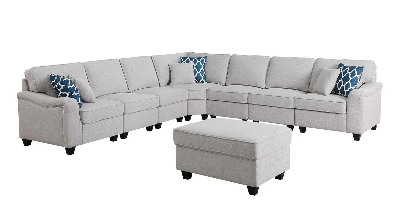 Leo - Comfor Modular Sofa And Ottoman Lilola Home