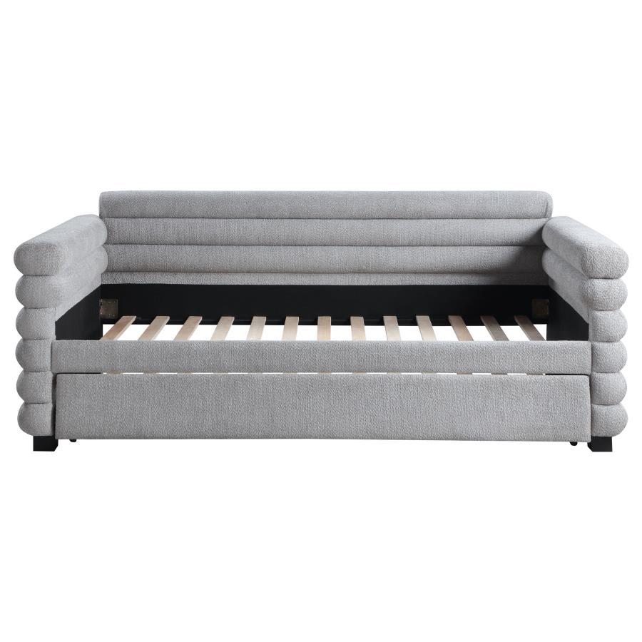 Patricia - Boucle Upholstered Day Bed With Trundle CoasterEveryday
