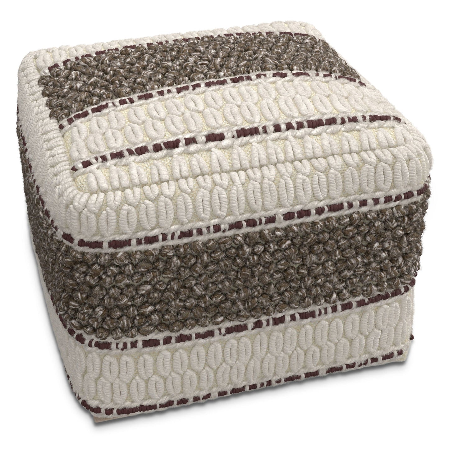 Grady - Handcrafted Square Pouf Simpli-Home
