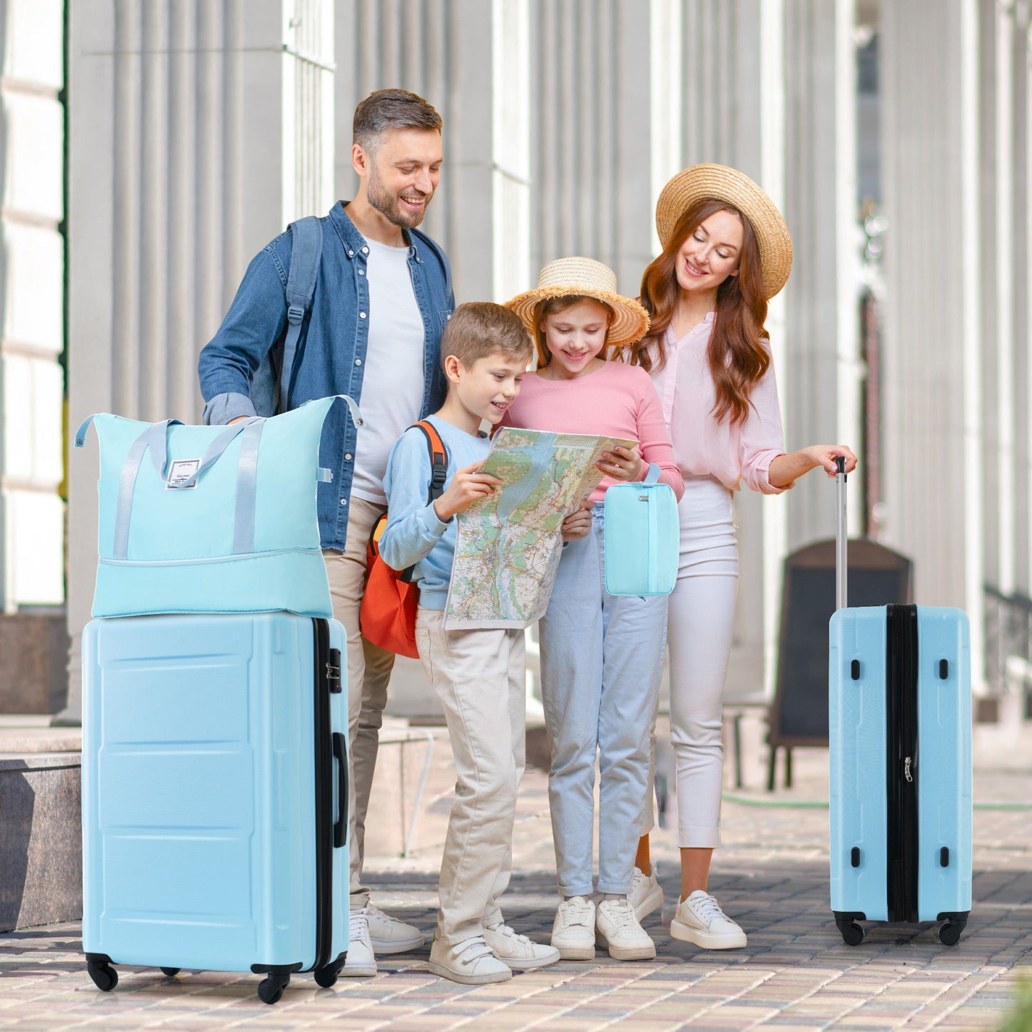 2 Piece Luggage Set With Bags Expanable Spinner Wheels ABS Lightweight Suitcase With Tsa Lock 20" / 28" Daily Nest