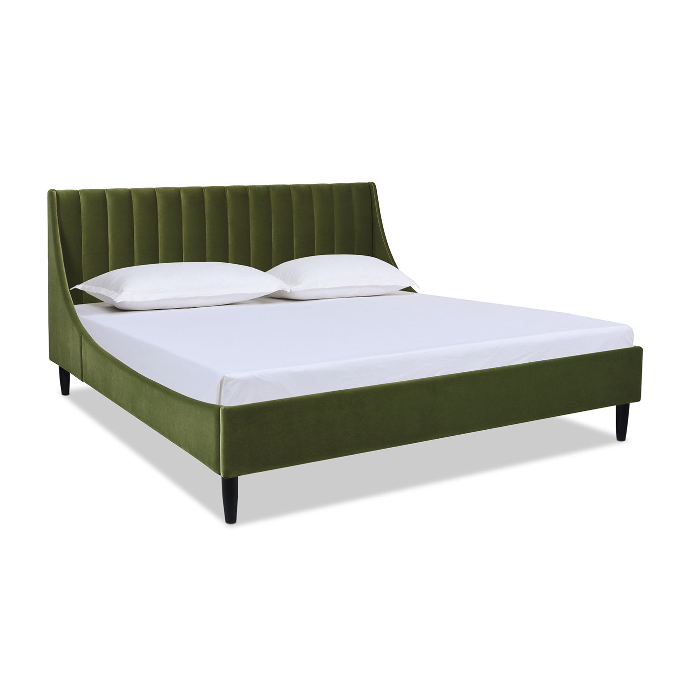 Aspen - Vertical Tufted Modern Headboard Platform Bed Set Jennifer Taylor Home