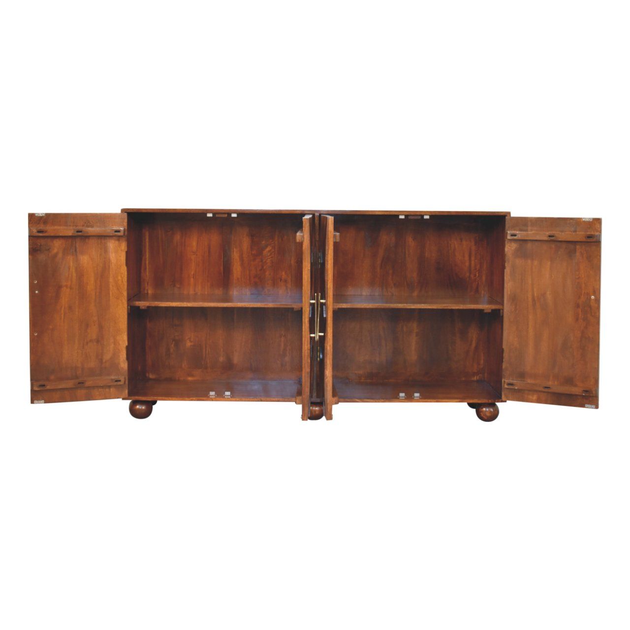 Wavecrest Cabinet, 4 Shelves - Chestnut Artisan Furniture