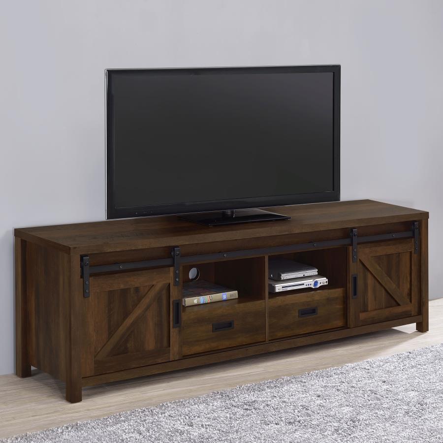 Madra - 2-Door Engineered Wood TV Stand CoasterEssence