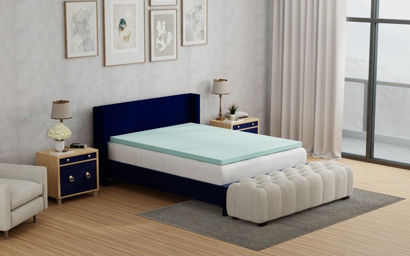 3" Gel Plush Memory Foam Cooling Mattress Topper Omne Sleep