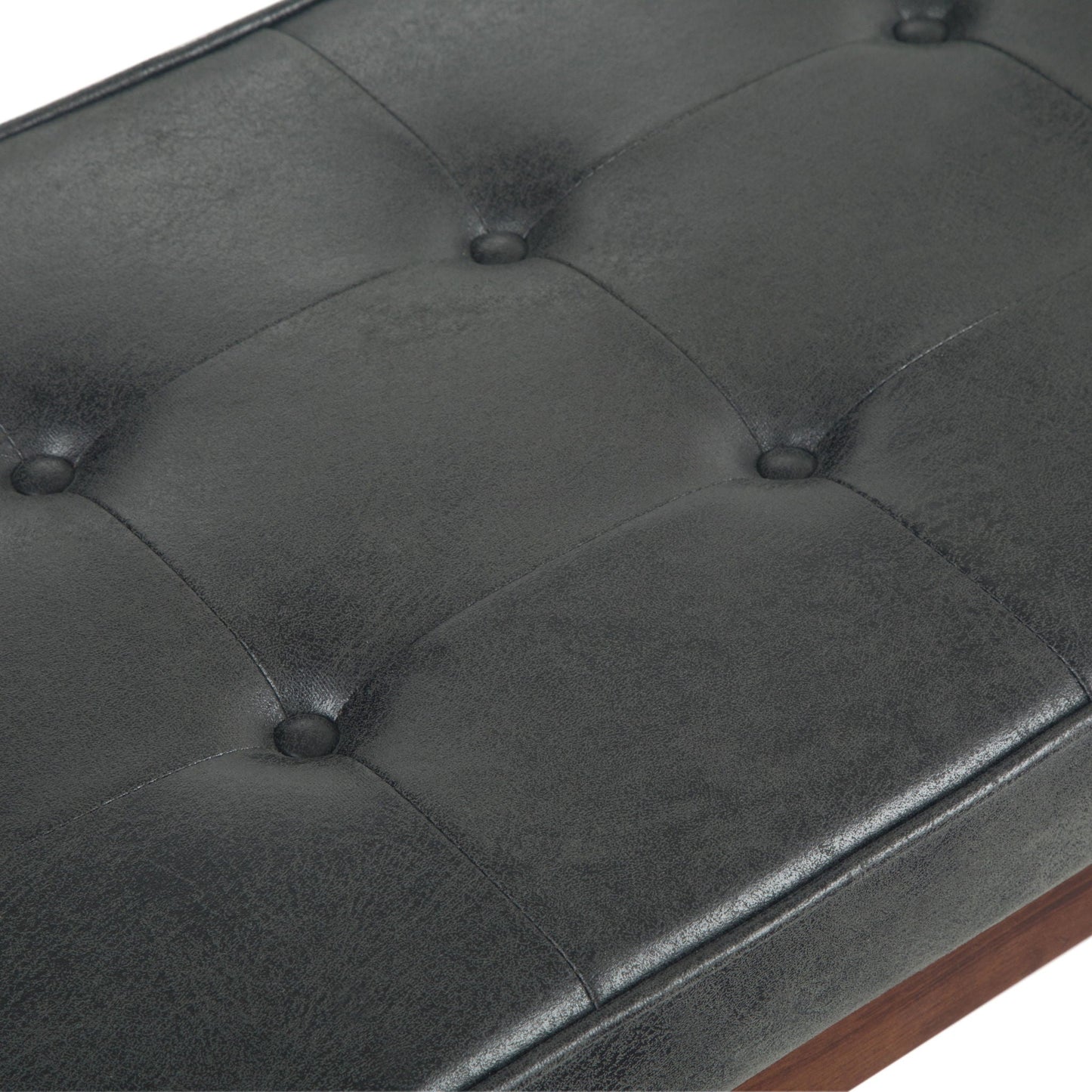 Pierce - Mid Century Upholstered Ottoman Bench Simpli-Home