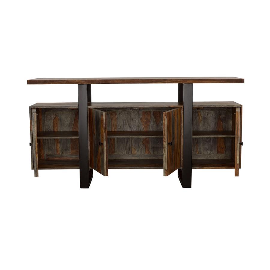 Ditman - 4 Door Solid Wood Sideboard Buffet - Gray Sheesham CoasterElevations