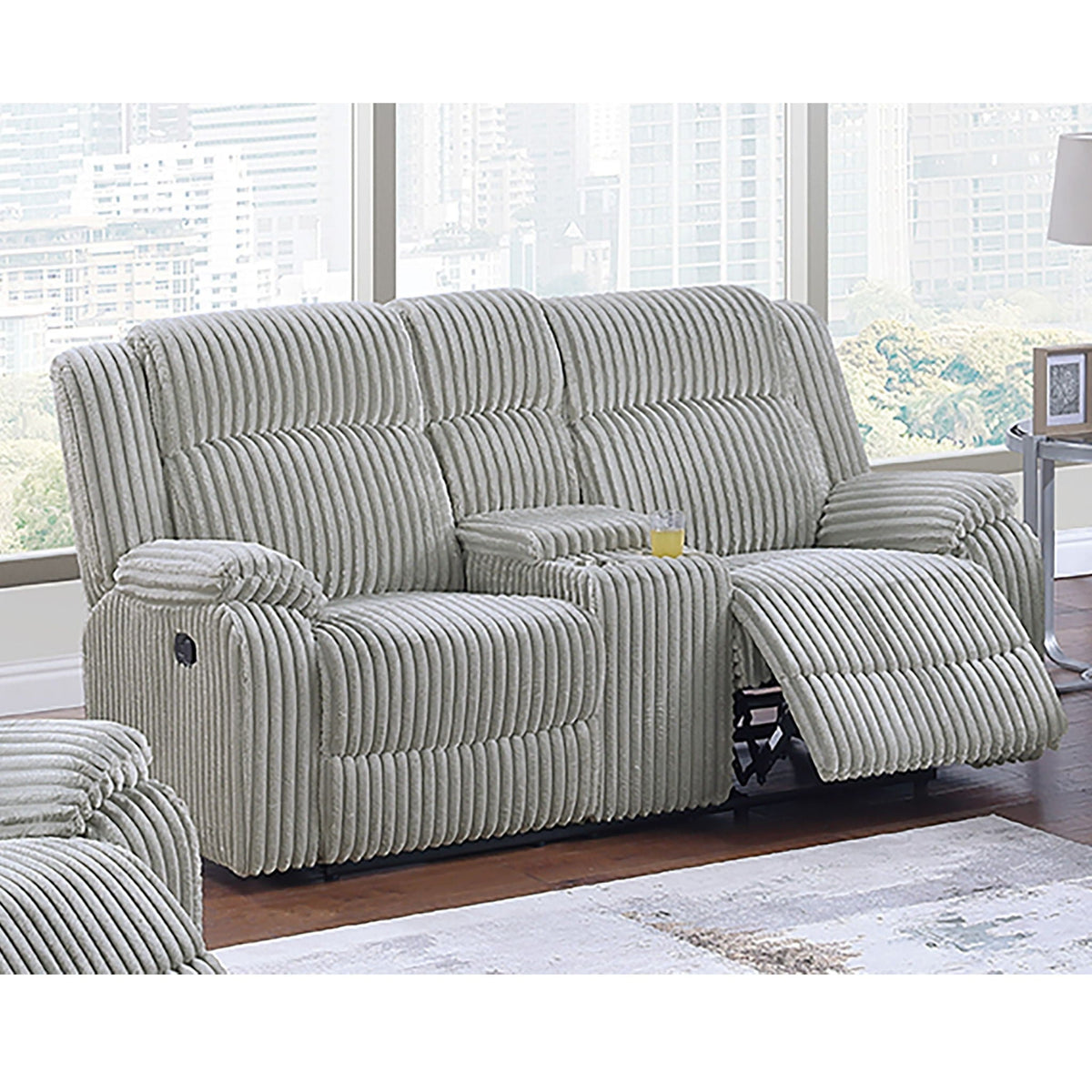 Motion Loveseat With Console Home Essentials