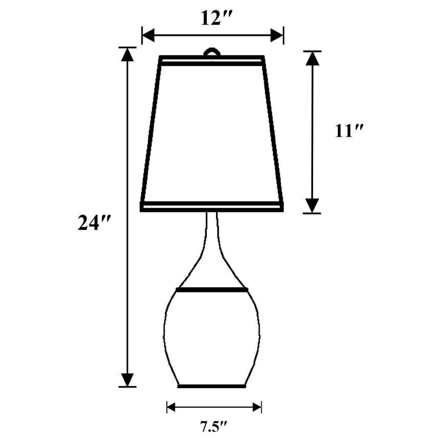 Tenya - Empire Shade Urn Table Lamp (Set of 2) - Silver CoasterEveryday
