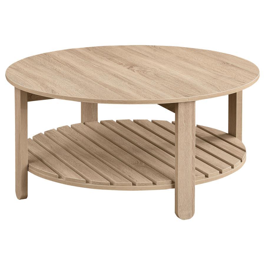 Fowler - 1 Shelf Round Engineered Wood Table Coaster Fine Furniture