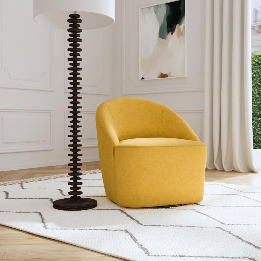 Leon - Upholstered Barrel Accent Swivel Chair Coaster Fine Furniture