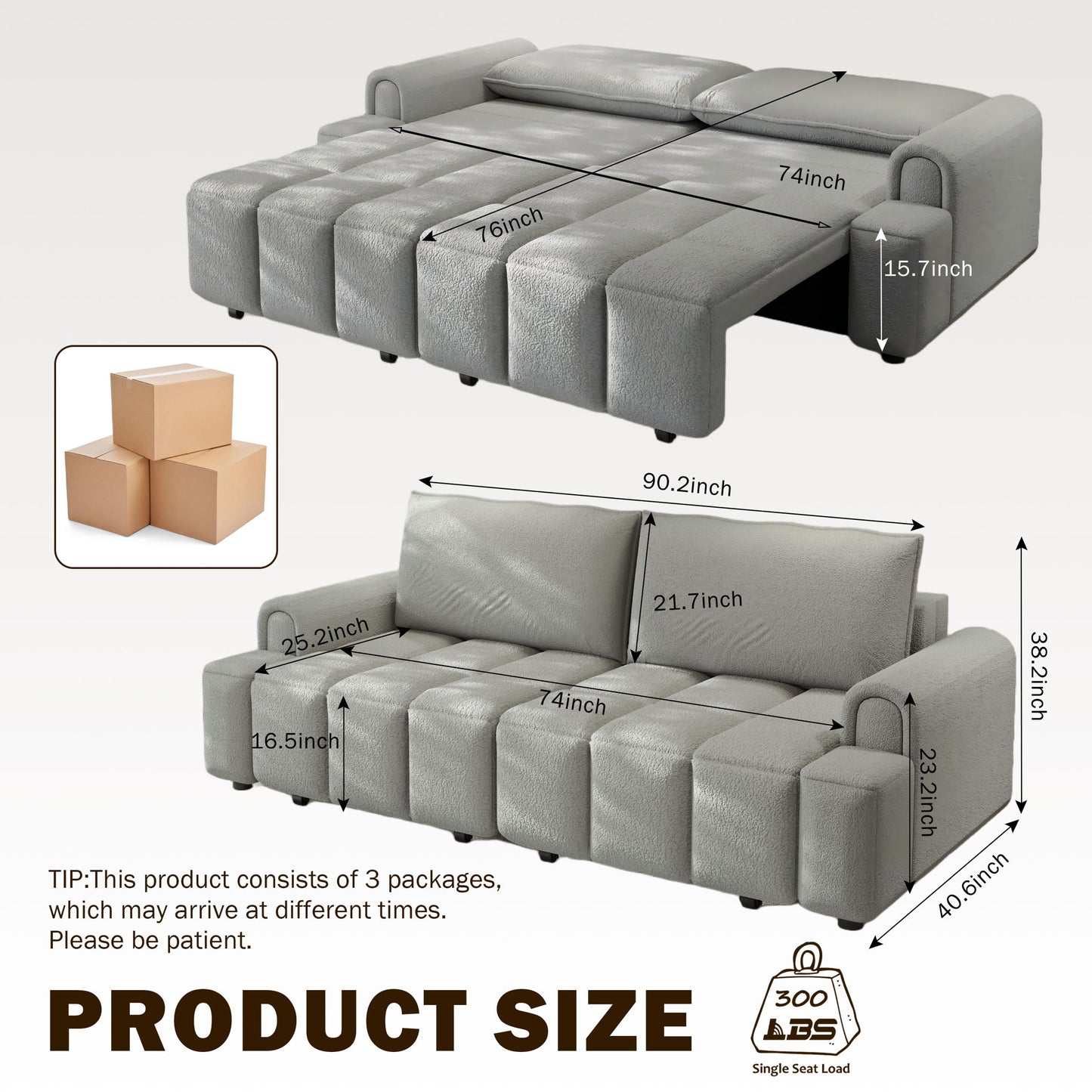 4 Seater Modern Couch With Seats Storage Home Essentials