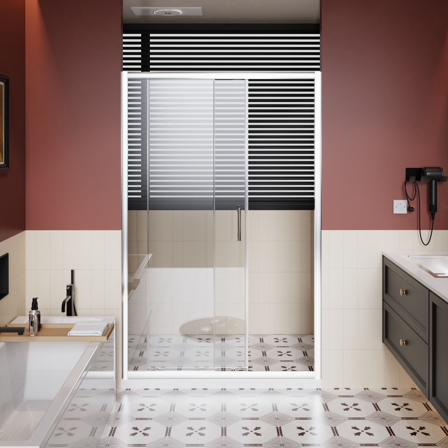 Single Sliding Shower Door With Handle - Chrome Daily Nest