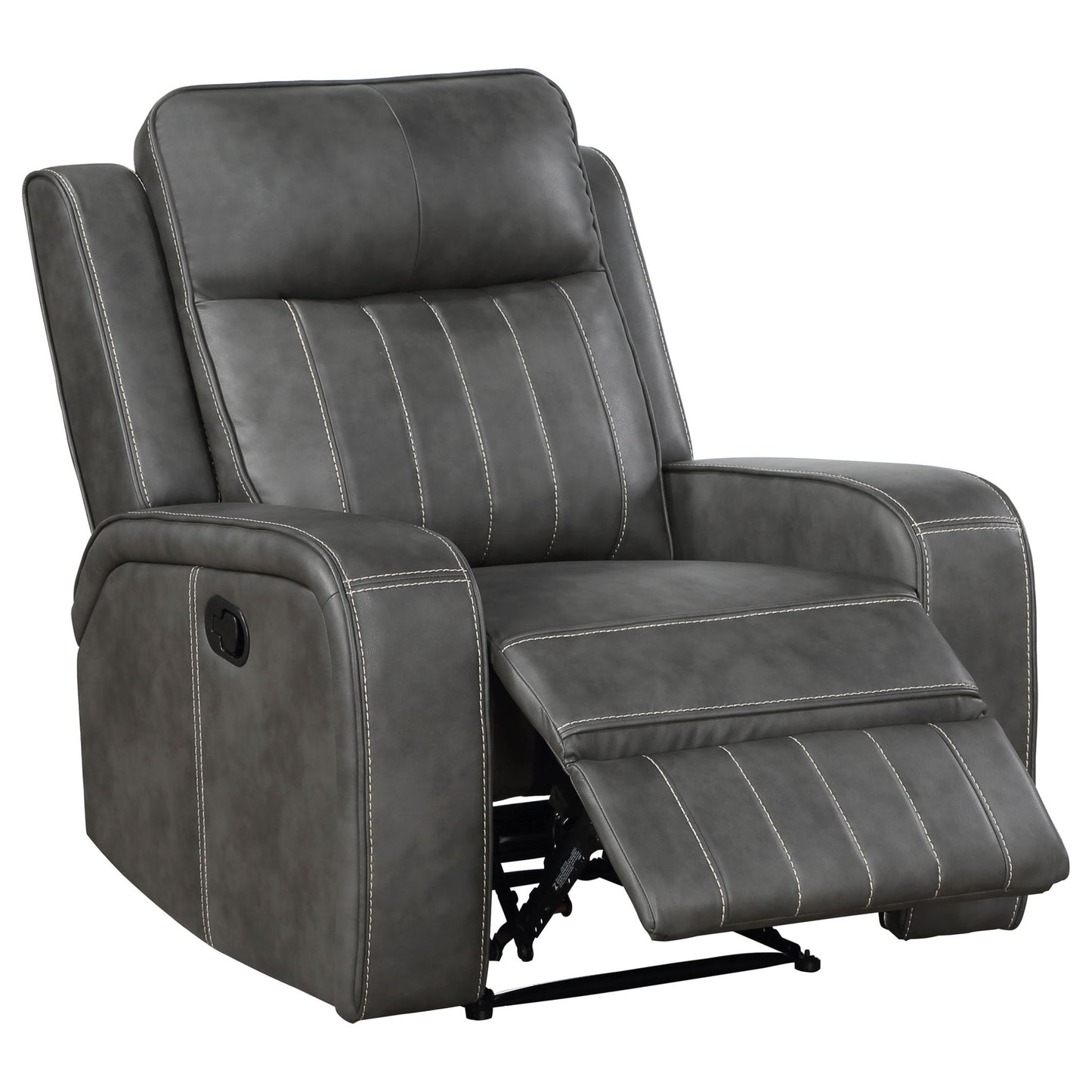 Forrest - Recliner Chair With Tufted Upholstery - Gray Furniture Max