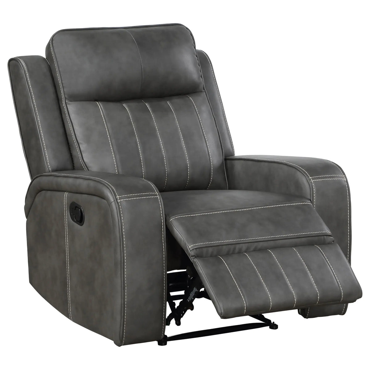 Forrest - Recliner Chair With Tufted Upholstery - Gray Furniture Max