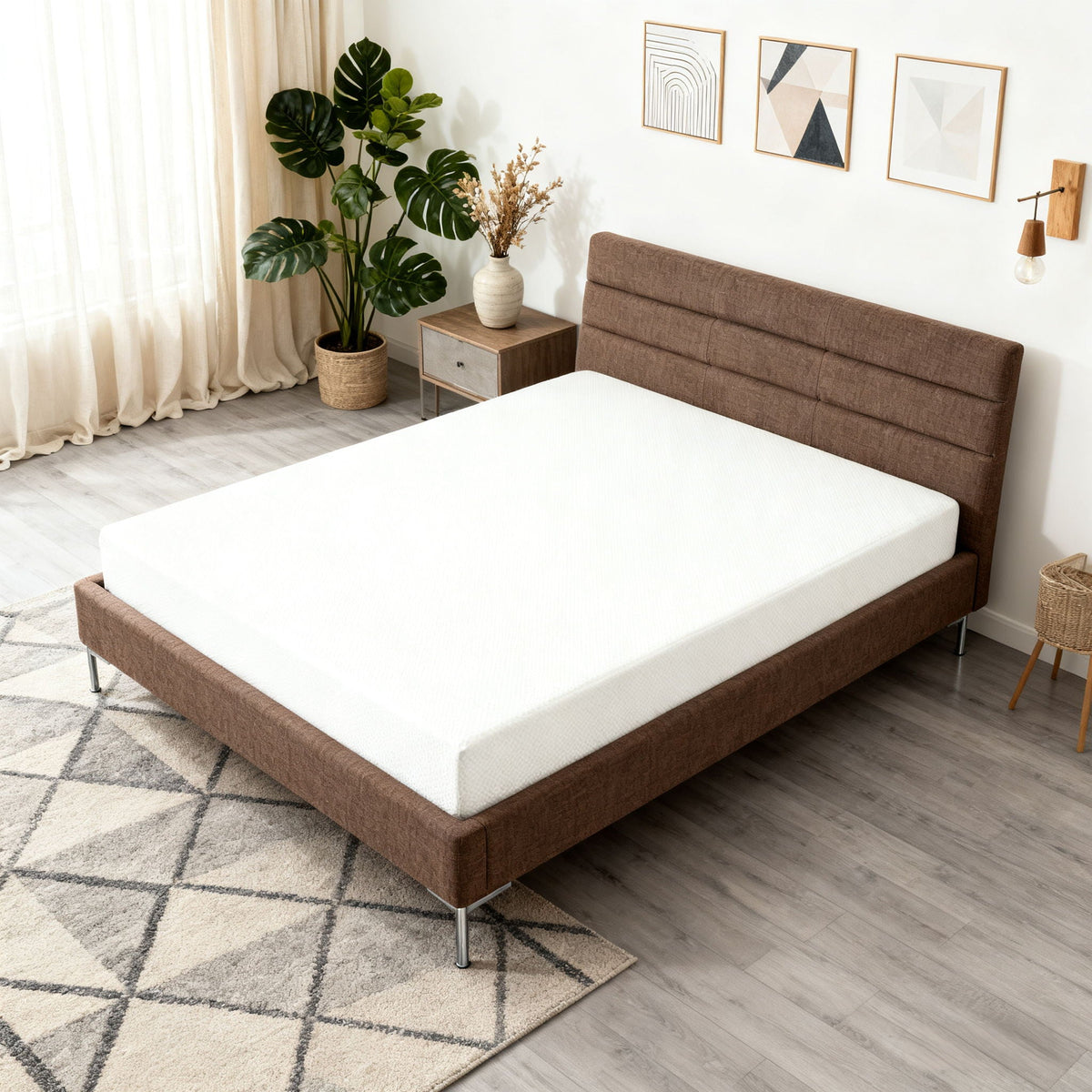 8" Green Tea Memory Foam Mattress In Box - White - Twin Daily Nest