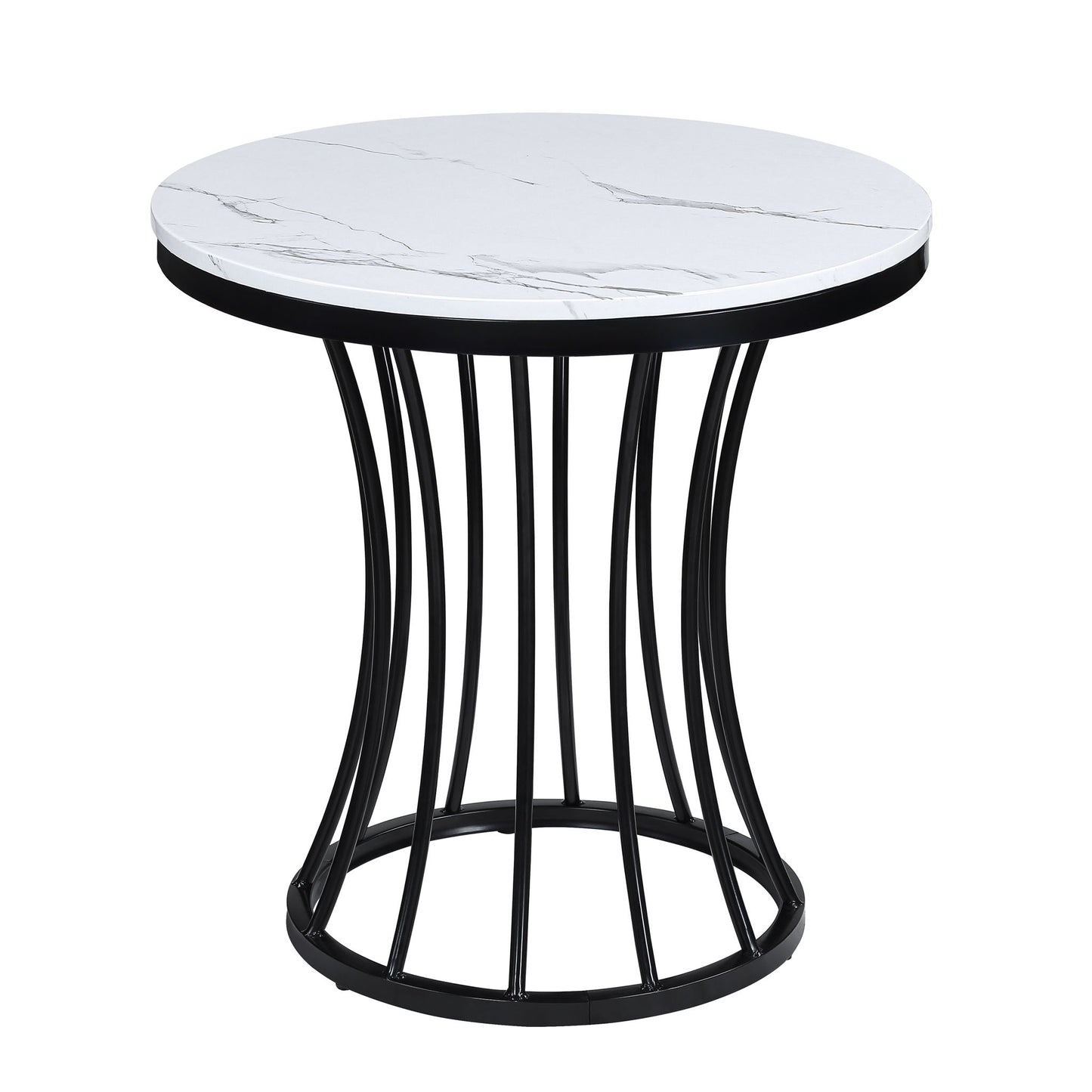 Hadley - 3-Piece Cocktail Table Set - White / Black Crown Mark