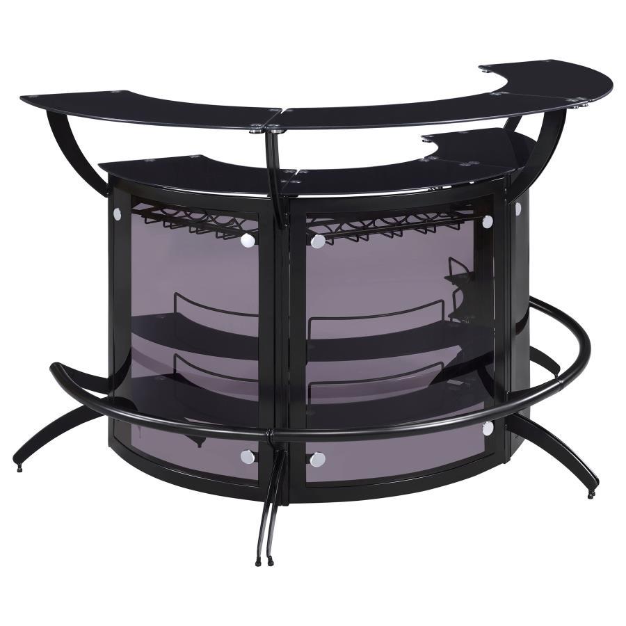 Dallas - 3-Piece Curved Freestanding Home Bar Cabinet CoasterEssence