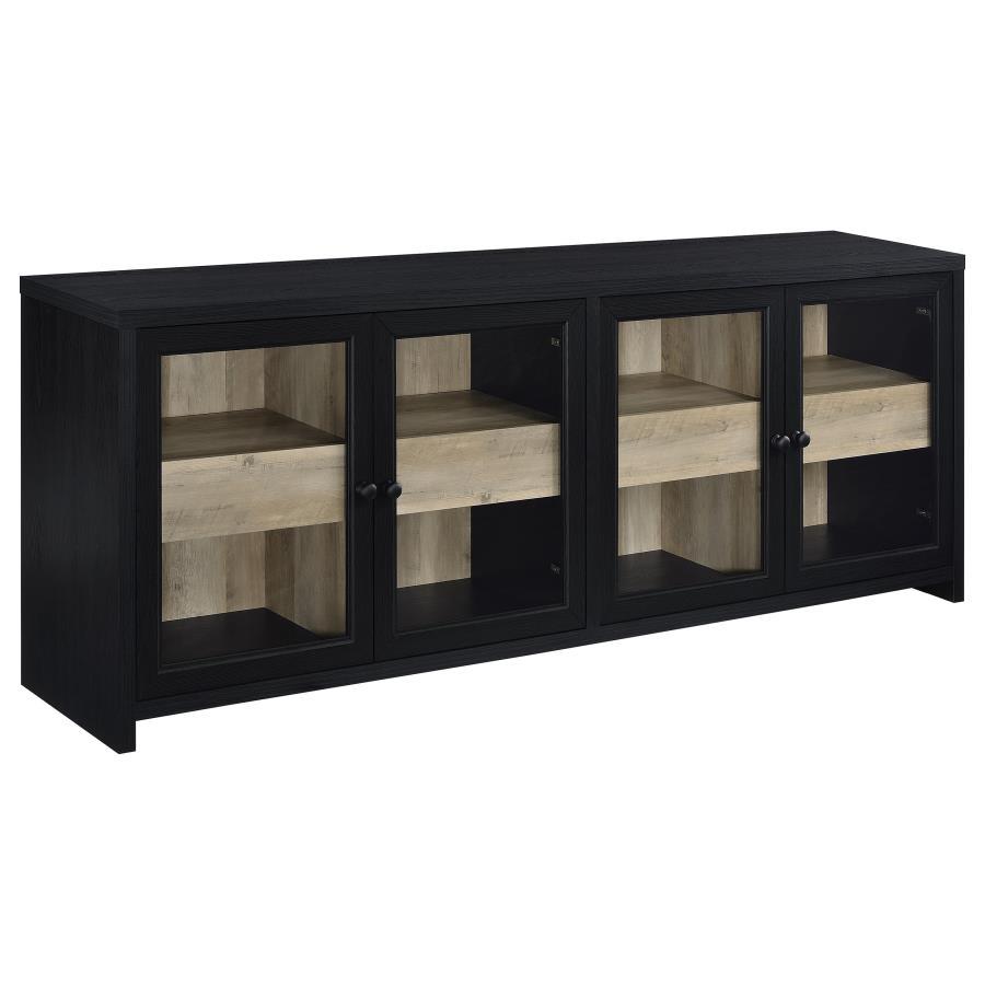 Denison - 3 Piece Entertainment Center 79" TV Stand - Black Coaster Fine Furniture