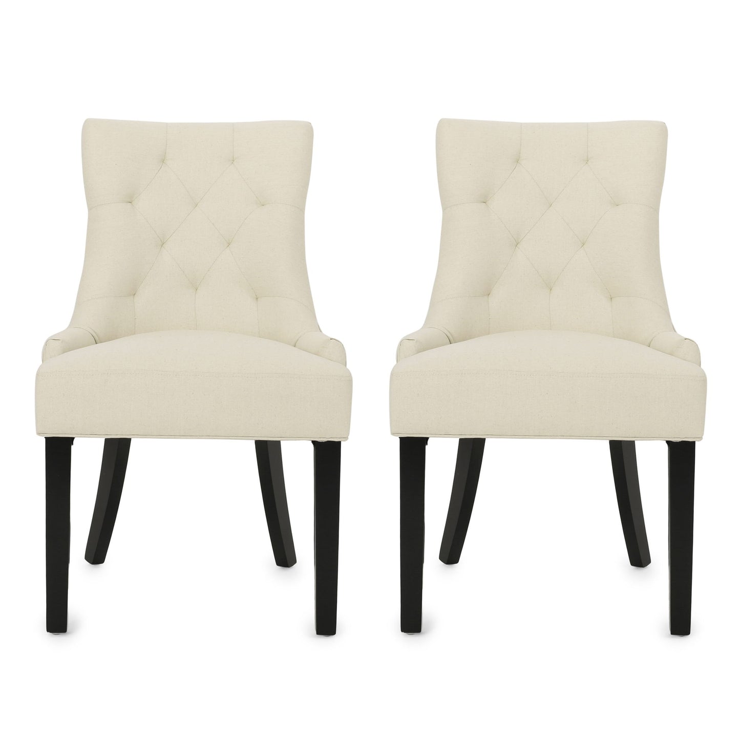 Cheney - Contemporary Dining Chair Tufted Upholstery (Set of 2) Noble House