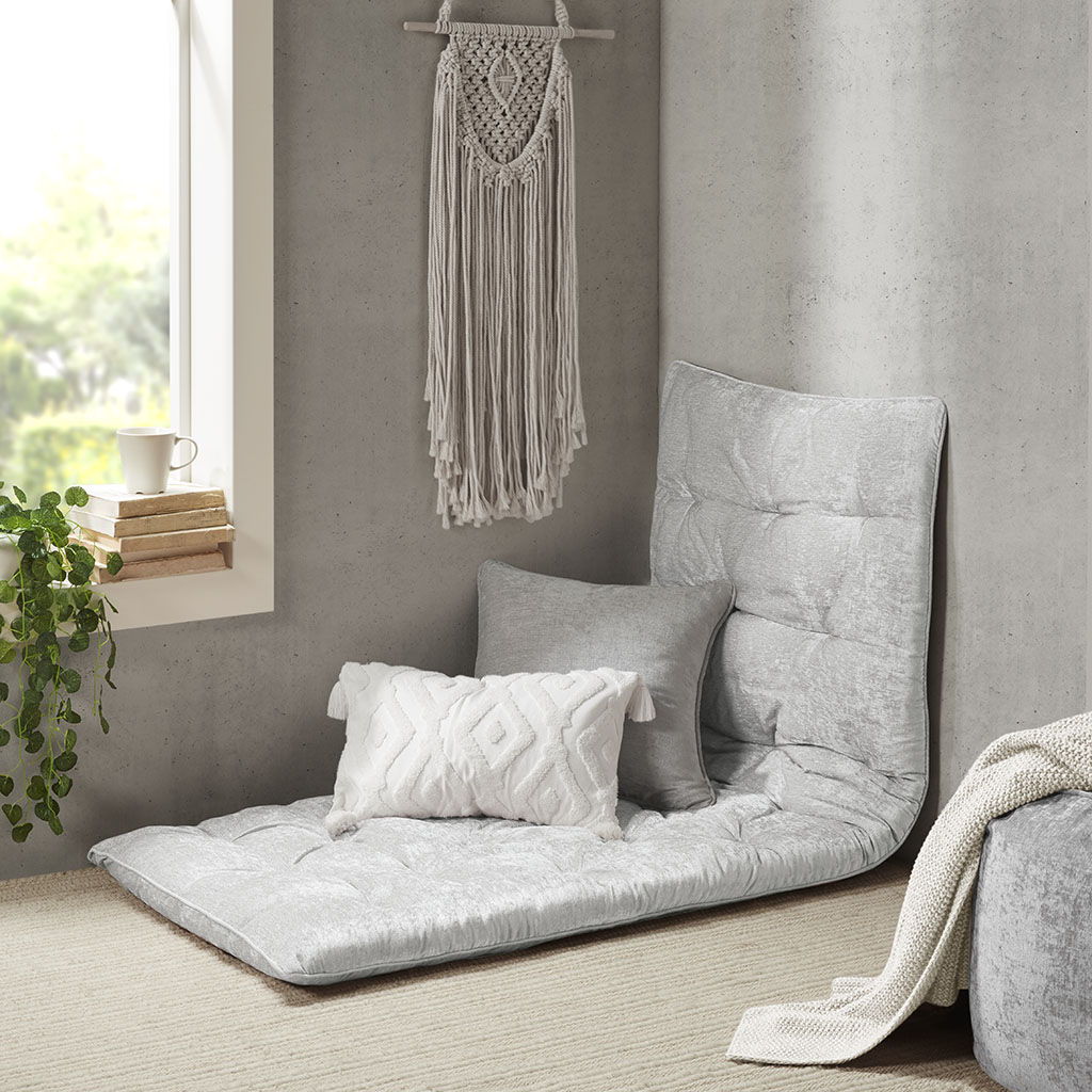 Edelia - Lounge Floor Pillow Cushion - Gray Intelligent Design