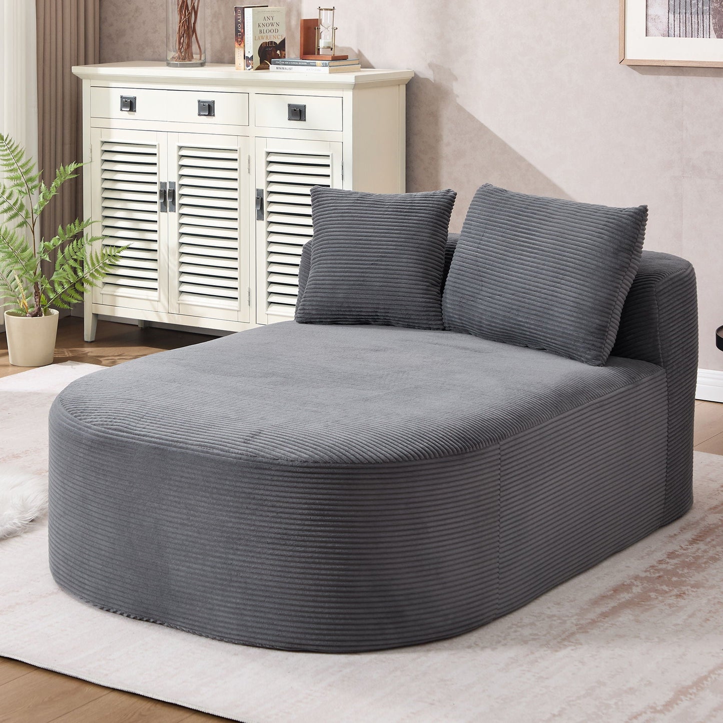 Oversized Chaise Lounge Sofa Bed With Deep Seat And Soft Pillows Home Essentials