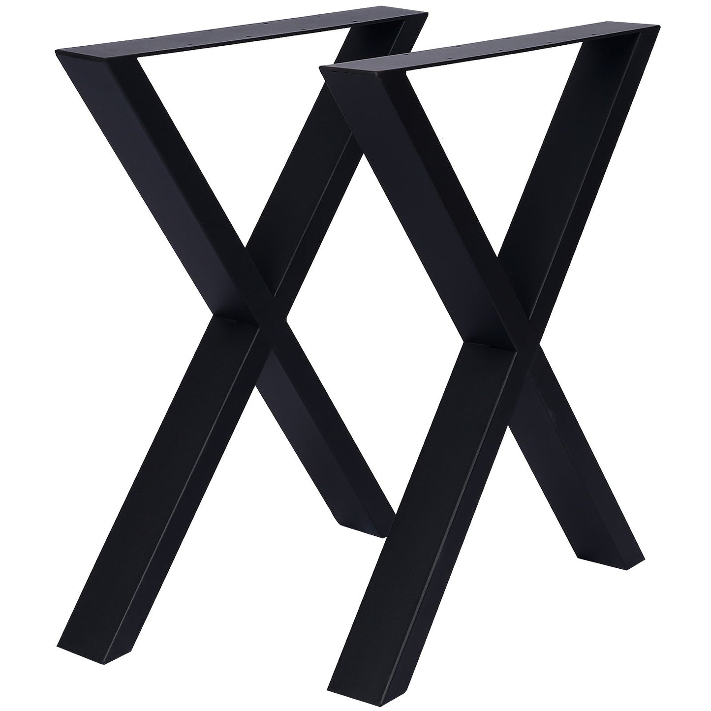 X Table Legs 28X 24", Wide Metal Table Legs, Heavy Duty Steel Desk Legs Table Leg Dining Table Legs Coffee Desk Leg (Set of 2) - Black Home Essentials