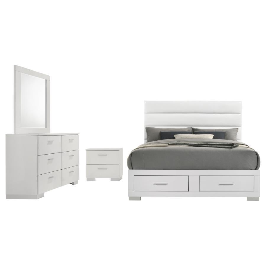Felicity - Storage Bedroom Set - White Coaster Fine Furniture