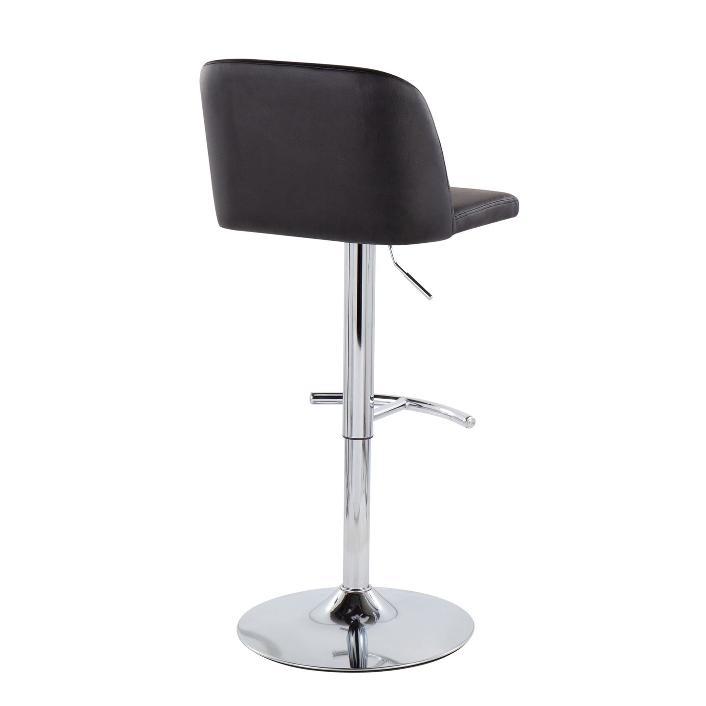 Toriano - Contemporary Adjustable Barstool With Swivel & Rounded T Footrest (Set of 2) Lumi Source