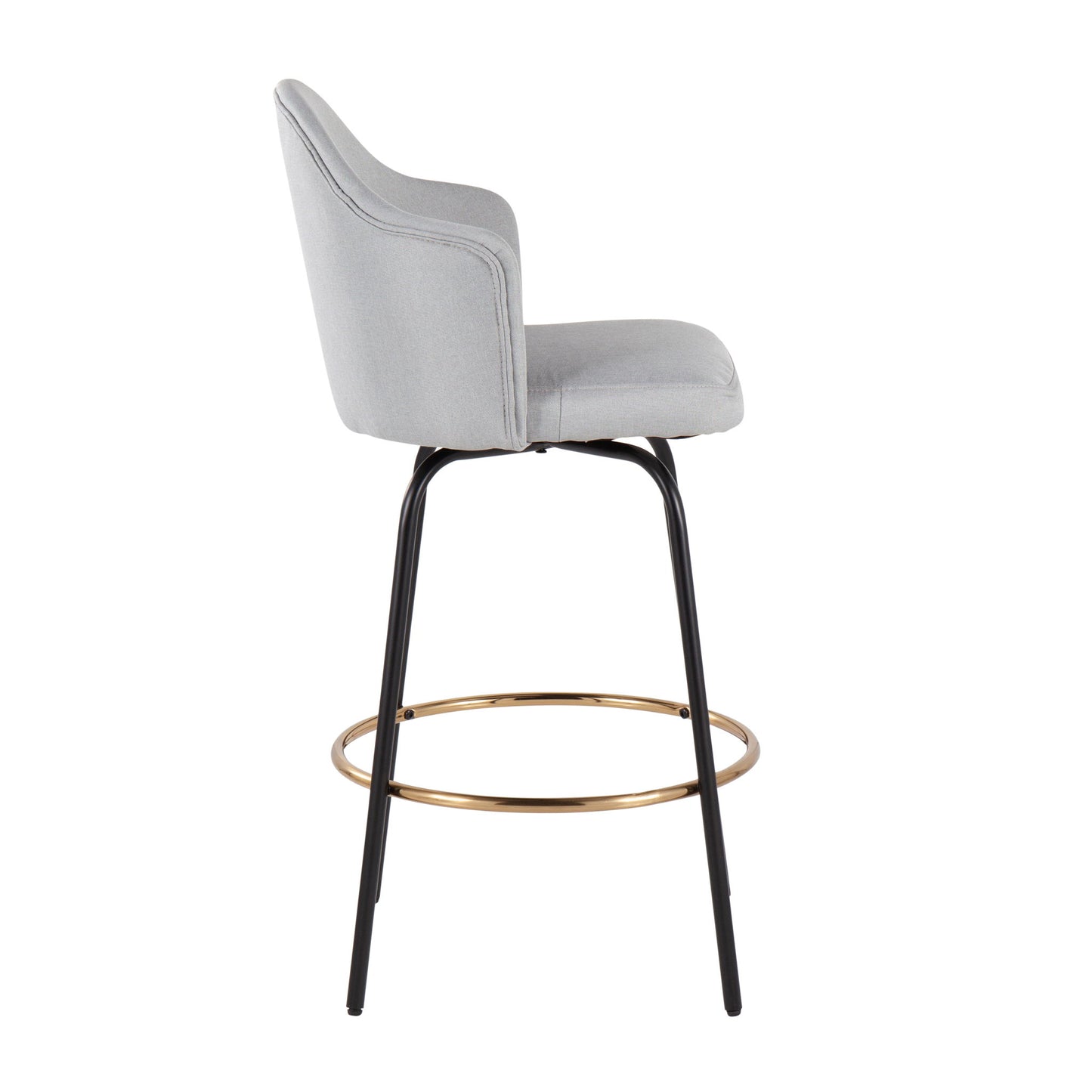 Ahoy - Contemporary Fixed Height Counter Stool Round Footrest (Set of 2) Lumi Source