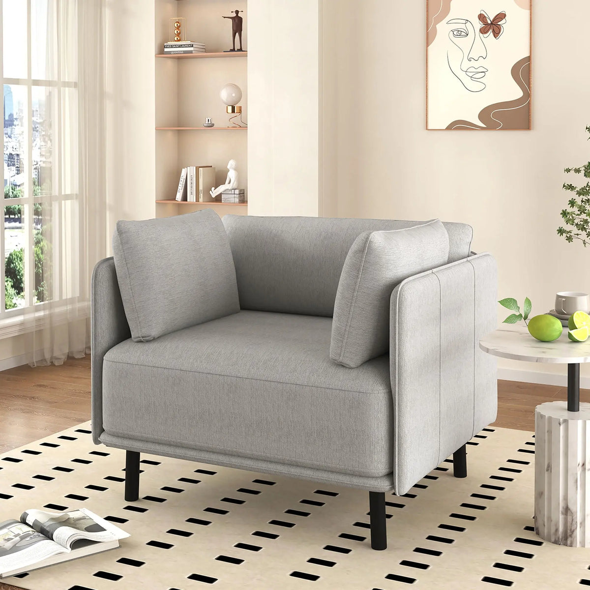 Vintage Modern Aesthetic Appeal Lounge Chair Noble House