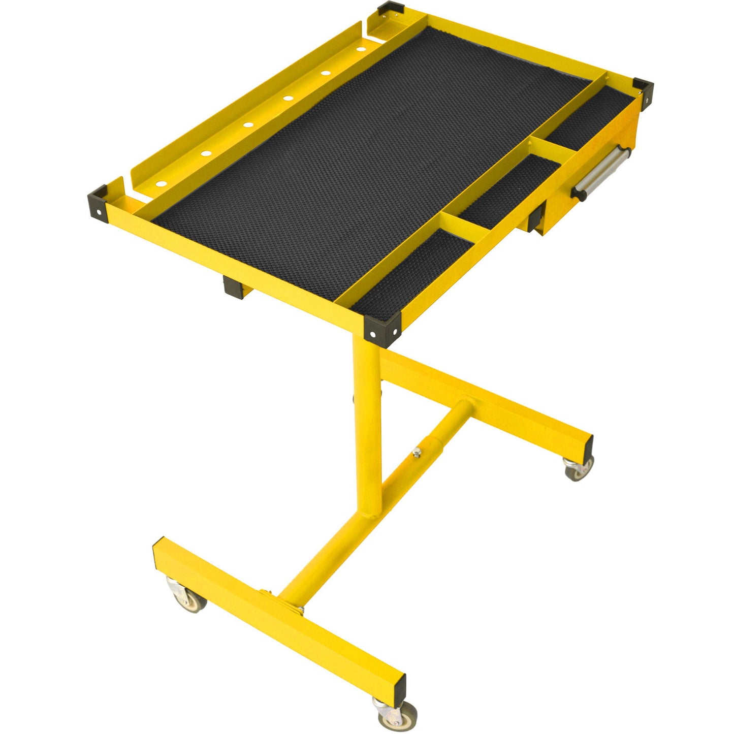 Adjustable Tear Down Work Table With Drawer For Garages, Repair Shops, And Diy, Portable, (4) 2.5" Swivel Casters, 220 Pound Capacity, Rubber Corners, Heavy Duty Steel Home Essentials