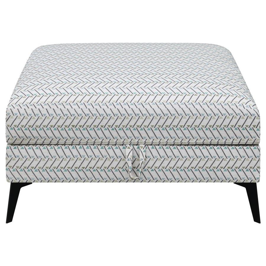 Clint - Square Upholstered Tufted Storage Ottoman - Aloe CoasterEveryday