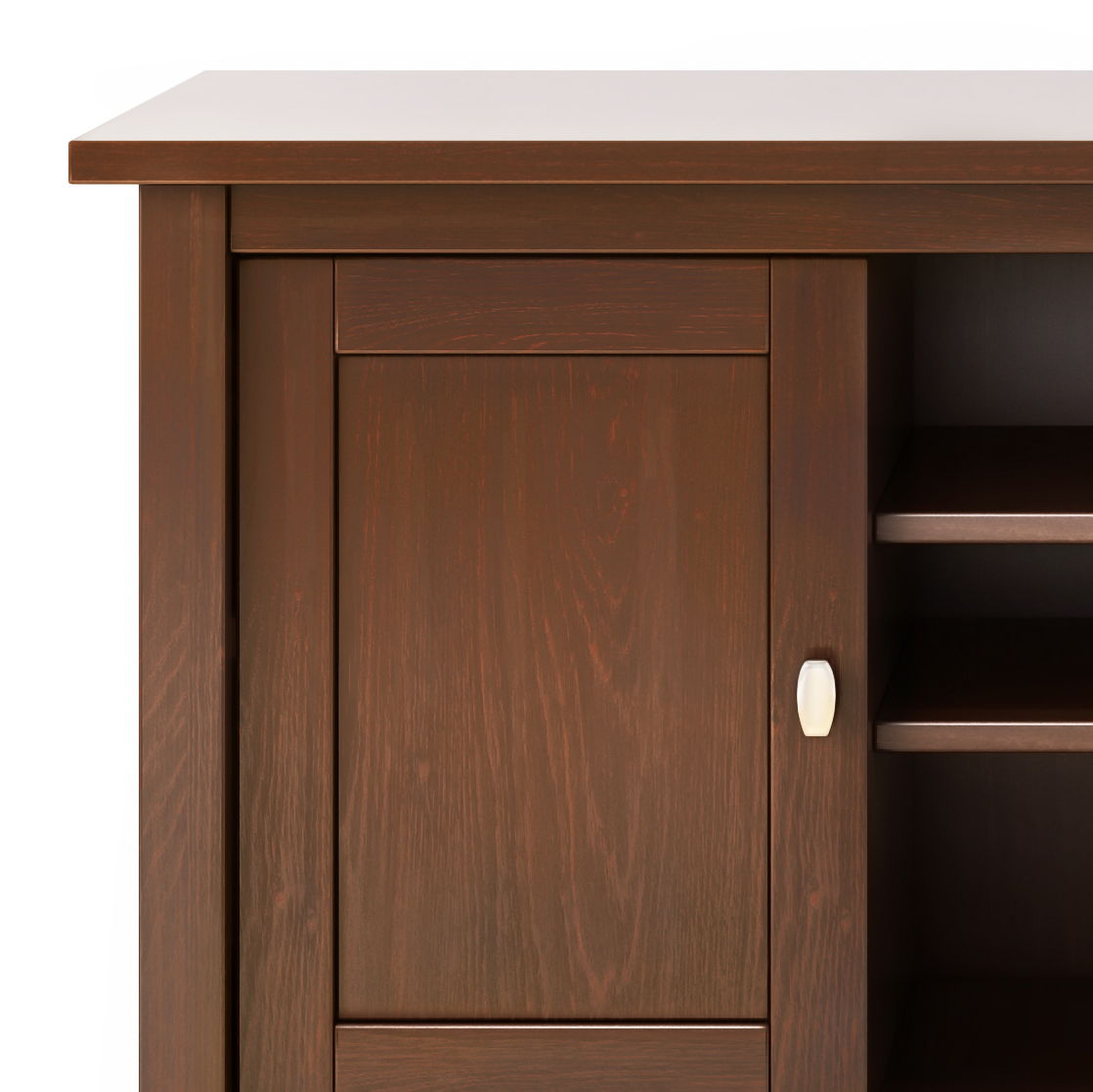 Warm Shaker - Transitional Style TV Media Stand Simpli-Home